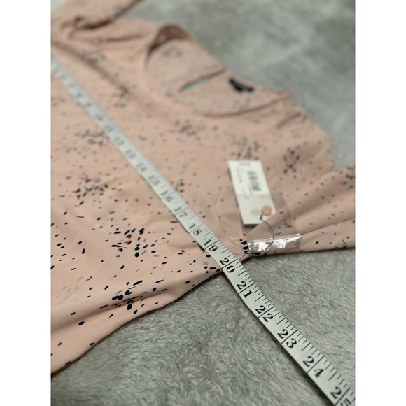 New Ana New Apparel Women's Pink Confetti Shirt Size Medium Top Layered Sleeve - Picture 6 of 8
